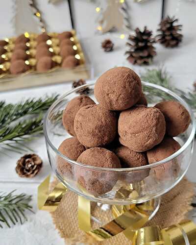 Truffes au chocolat/crème et chocolat/marron/orange (défi recette.de, Cyril Lignac)