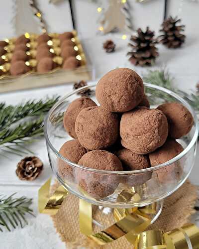 Truffes au chocolat/crème et chocolat/marron/orange (défi recette.de, Cyril Lignac)