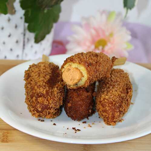 Corndog ou hotdog coréen (avec chapelure Panko)