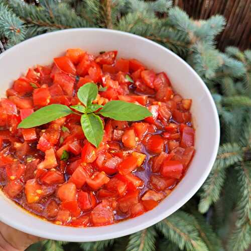 Tartare de tomates comme chez le traiteur d'Aix les bains (Cathytutu)