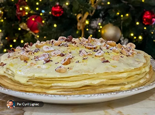 Gâteau de crêpes à la crème citron en direct du parc Blandan à Lyon avec Jérome Anthony et Julie Zenatti (Cathytutu)