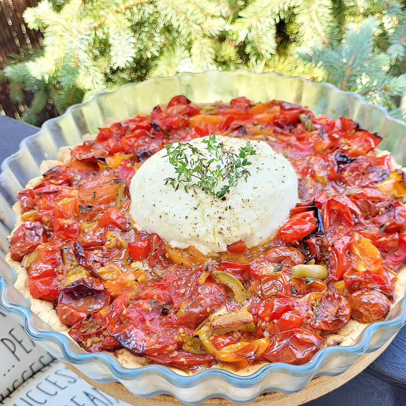 ...Tarte aux 2 tomates confites et chèvre frais...(Cathytutu)