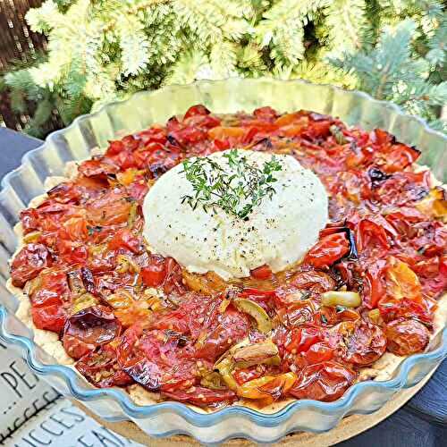 ...Tarte aux 2 tomates confites et chèvre frais...(Cathytutu)