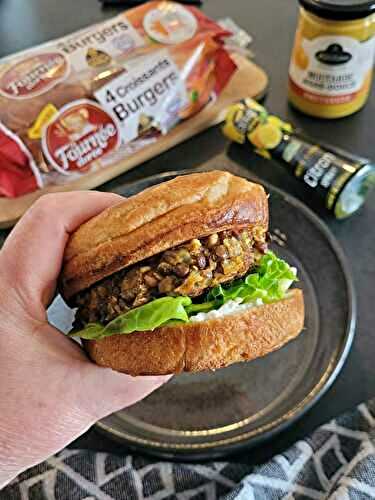 ...Burger végétal aux lentilles vertes... (Cathytutu, Carinne Teyssandier, Télématin)