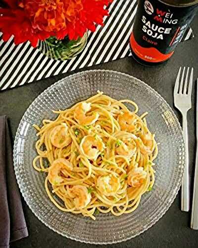 ...Spaghetti aux crevettes...