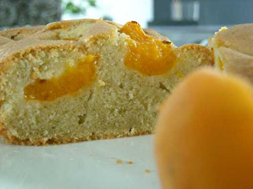 Cake aux abricots frais.