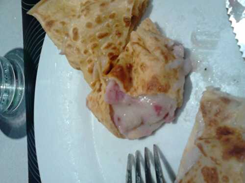 Crêpes à la bechamel et au jambon