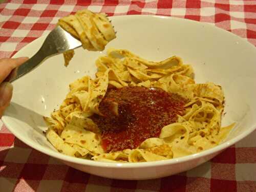 Tagliatelles à la bolognaise pour la battle food!..