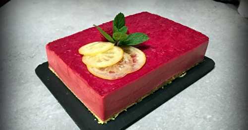 Bavarois framboise insert citron