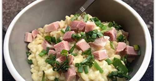 Coquilletto au jambon ou plus simplement : Retour en enfance avec des coquillettes/jambon 