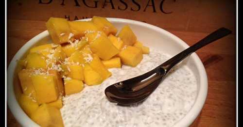 Pudding de graines de chia coco et mangue