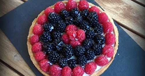 Tarte panacotta mures et framboises