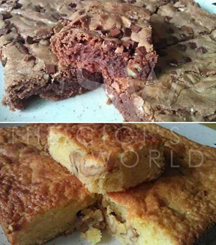 Brownie chocolat noir | brownie chocolat blanc || siyah çikolatali brownie ve beyaz çikolatali brownie