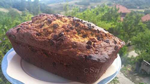 Cake banane & pépites de chocolat