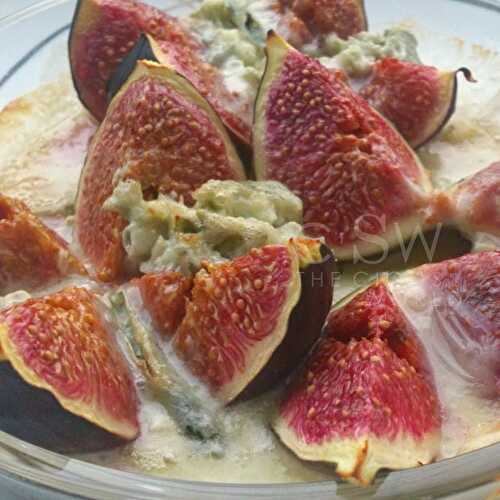 Figues gratinées au gorgonzola et sirop d’érable | peynirli incir