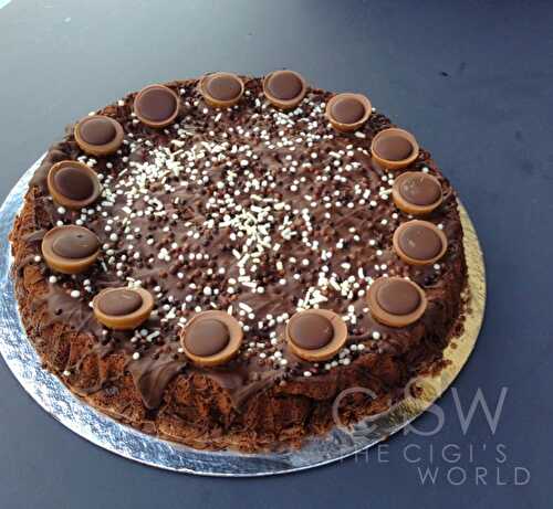 Gâteau fondant au chocolat noir et toffifees