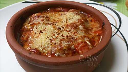 Gratin de kefta à la tomate, aux poivrons et au fromage | köfte güveç