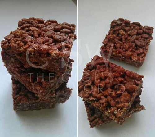Homemade chocolate rice crispies | rice crispies li çikolatali kare ler