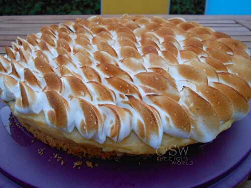 Mon gâteau d’anniversaire : tarte citron et suprême de pamplemousse rose avec meringue citron&passion