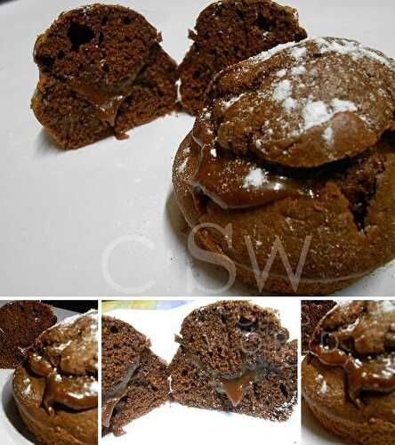 Muffeleine [la madeleine qui faisait son muffin] chocolat pain d’épice & coeur coulant chocolat piment d’espelette