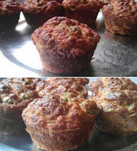 Muffin thon, olives, fromage / thon’lu, zeytin’li ve peynir’li « muffin