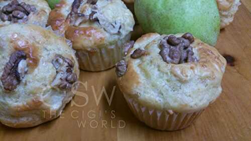 Muffins poire gorgonzola noix | gorgonzola, armut ve ceviz’li möffinler