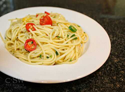 Spaghetti aglio, olio e peperoncino