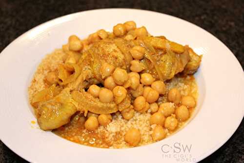 Tajine de poulet aux pois chiches