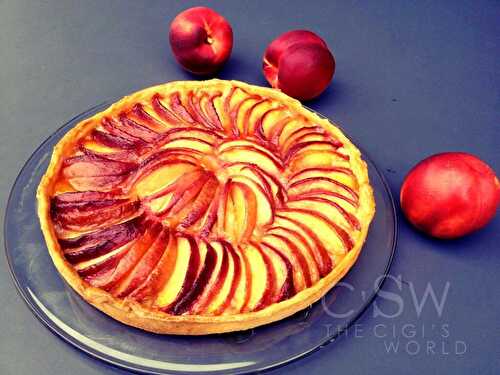 Tarte à la nectarine et crème d’amande