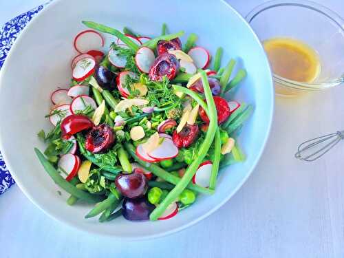 Salade aux haricots et herbes aromatiques