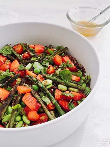 Salade de fèves, petit pois & quinoa