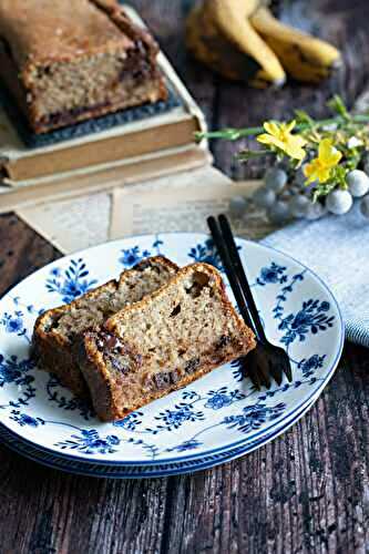 BANANA BREAD MOEULLEUX AVEC DES PEPITES DE CHOCOLAT