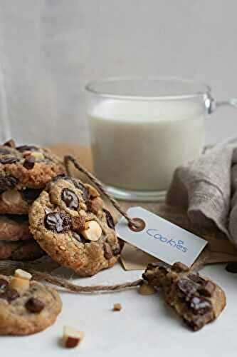 Cookies vanillés aux noix du Brésil et pépites de chocolat