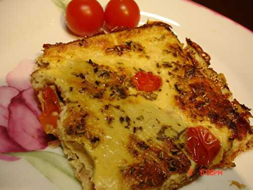 Clafoutis au thon et tomates cerises