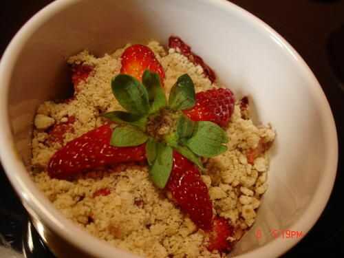 Crumble aux fraises