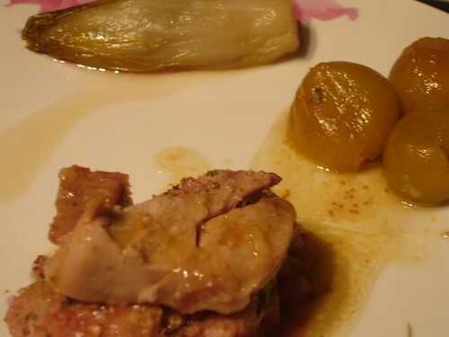 Cuisse de dinde farcie et sa petite sauce aux figues