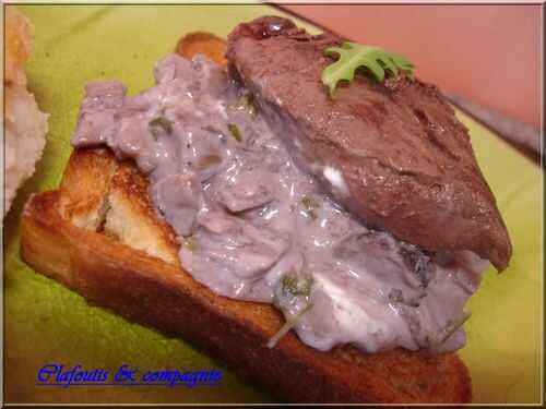 Emincé de Pigeon Ramier sur Toast