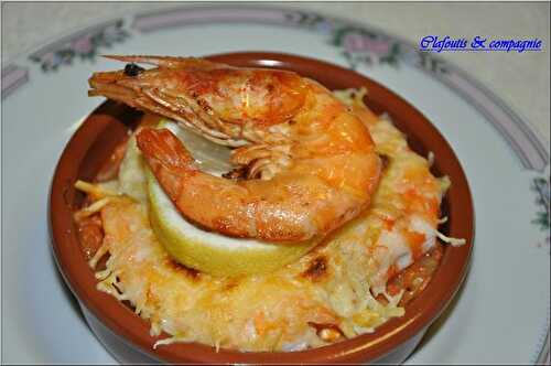 Gambas gratinées