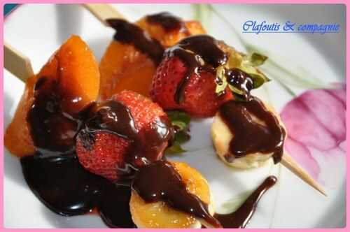 Kebab de fruits & Chocotella