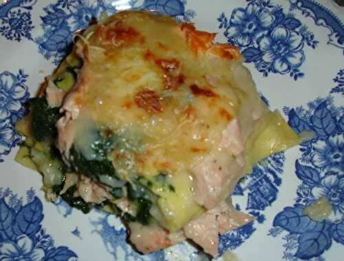 Lasagne au saumon-épinard