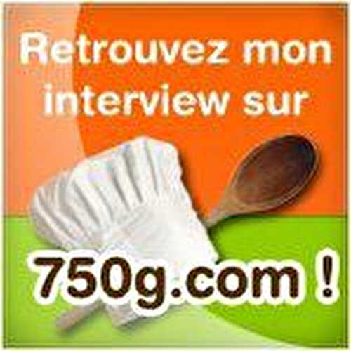 Mon interview sur 750gr...