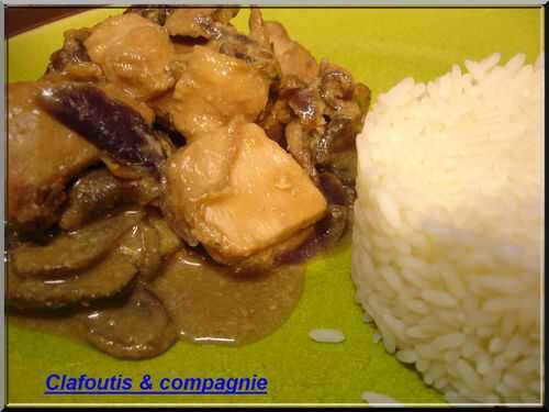 Poulet laqué sauce aux champignons