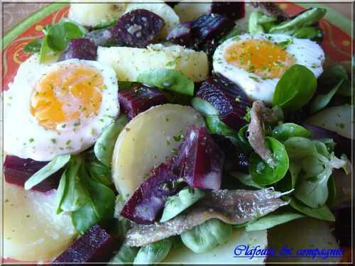 Salade tiède aux oeufs