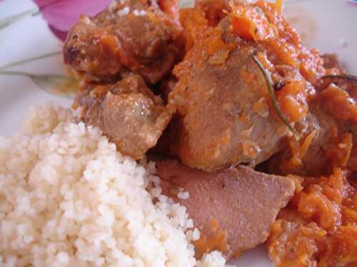 Tajine de veau au potiron et aux coings