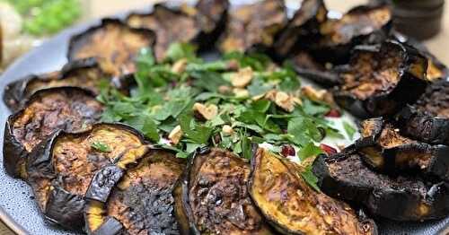 Aubergines Grillées, sauce Yaourt et Grenade (Ig Bas)