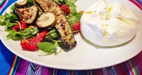 Burrata crémeuse et ses légumes grillés