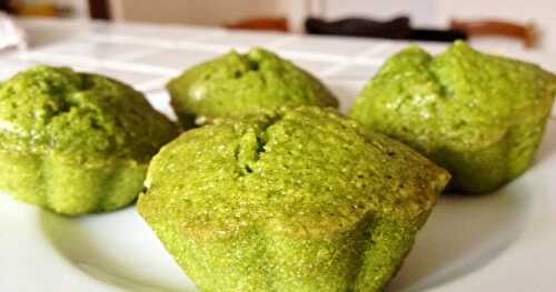 Financiers au Matcha, coeur de chocolat blanc