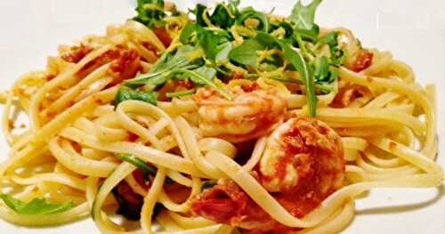 Linguine aux crevettes et à la roquette de Jamie Oliver