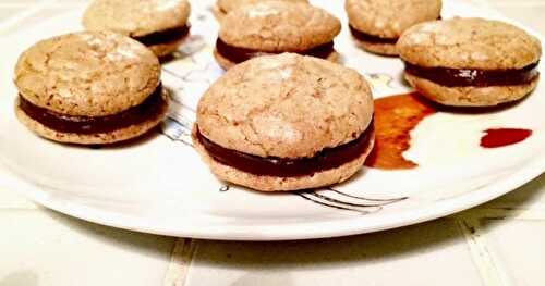 Macarons Rustiques aux Noix, Ganache Chocolat