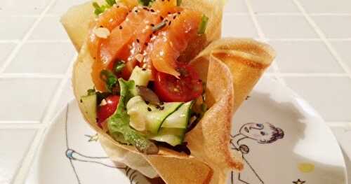 Salade Chic en Coupelle de feuille de Brick